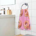 thumbnail image 3 of Yayeee 100% Cotton Hand Towels for Bathroom 16" x 28" Soft Absorbent Kitchen Towel, Pink Doughnuts, 3 of 7