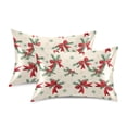 thumbnail image 3 of Ryvnso Satin Pillowcase Berry with Bow Pillow Cases Standard Size 30x20in, 3 of 6