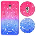 thumbnail image 6 of FIEWESEY For Alcatel Pixi 4 Phone Case Glitter Case Gradient Quicksand Series TPU Bumper Cushion Reinforced Corners Protective Bling Liquid Girls Women Case for Alcatel Pixi 4 6 inch - Pink+Blue, 6 of 7