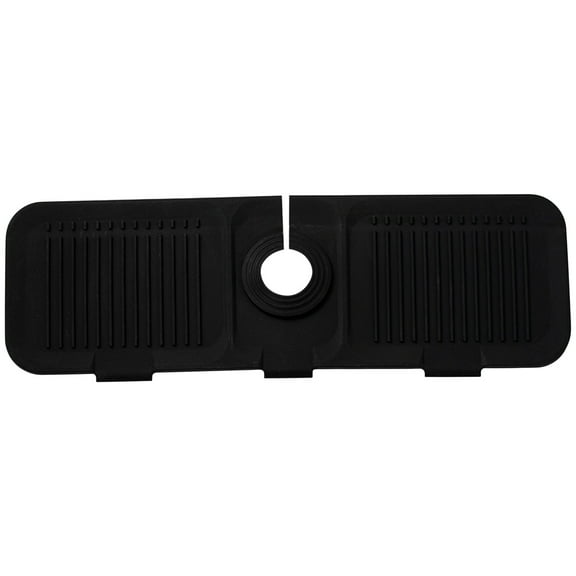 Black Kitchen Sink Faucet Mat 2024 New Draining Tray Fast Drying Stone Sink Protector Non Slip Dish Rack Pad With Raised Edge For Drainage 17.5X5.9In Plastic Material