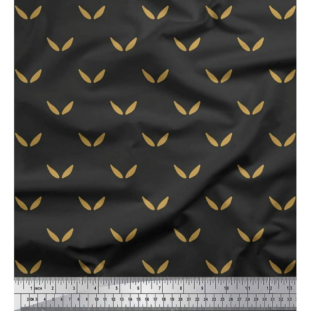 Soimoi Gray Modal Satin Fabric Brush Stroke Abstract Fabric Prints By Yard 42 Inch Wide