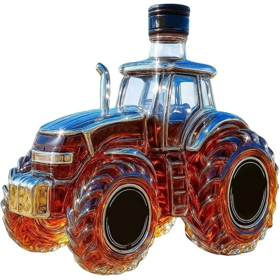 Vodka Whiskey Bottle - 300ml Tractor Model Alcohol, Decanter, Drink Dispenser, 3d Tractor-Shaped Whiskey Bottle | Great for Barbecue Events, Restaurants, Birthdays, and Christmas Home Decor