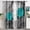 Turquoise, variant on Teal Rose Curtains 84 inch Length Blue Floral Raindrops Turquoise Gray Art Blackout Curtains for Living Room Bedroom Thermal Insulated Drapes 42x84 Inches 2 Panels