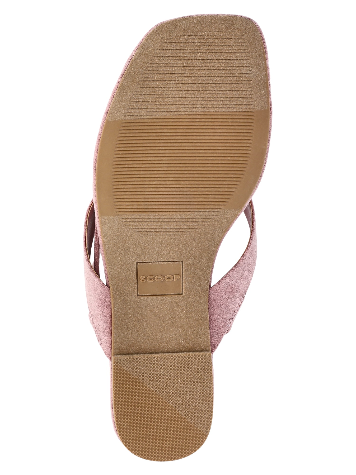 Scoop Women's Faux Suede Ankle Wrap Flat Sandals
