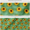 thumbnail image 2 of Soimoi Cotton Cambric Fabric Leaves & Sunflower Floral Print Fabric by The Yard 56 Inch Wide, 2 of 7