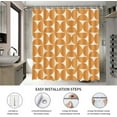 thumbnail image 6 of Vintage Yellow Shower Curtain Modern Mid Century Abstract Geometric Bathroom Curtain Boho Retro Classic 1950S 60S Bathtub Decor Fabric Waterproof Bath Curtain with 12 Hook 72x72 Inch, 6 of 6