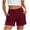 Wine, variant on Cmfcve Women's Mid Rise Hiking Shorts Stretch Lightweight Quick Dry Athletic Shorts with Zipper Pockets