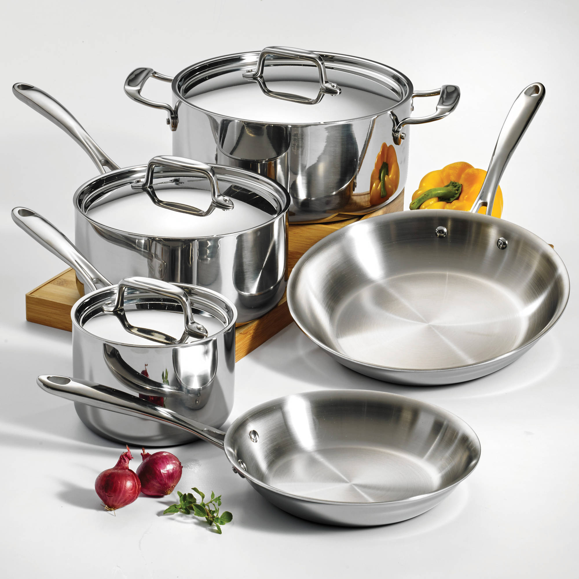 Tramontina Stainless Steel TriPly Clad Cookware Set (8101214Piece