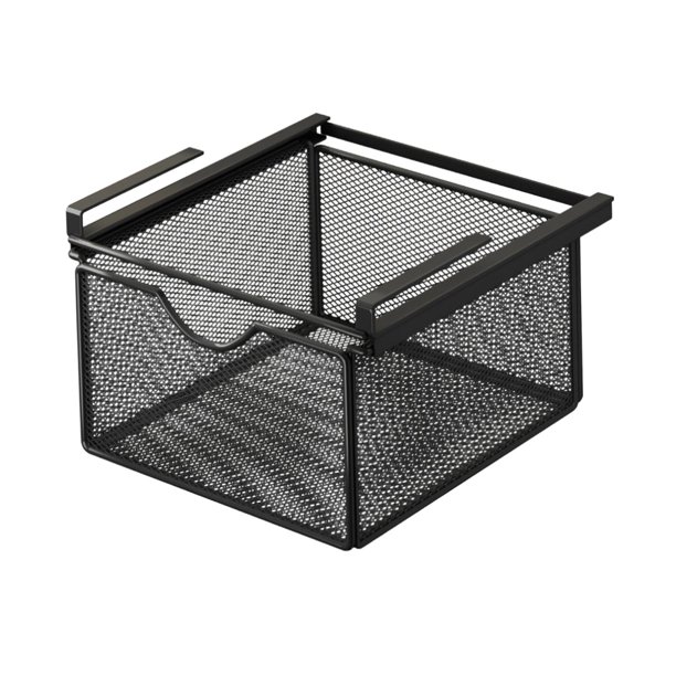 Cesta extraíble colgante para cajón, organizador multiusos de metal para debajo del escritorio 31 cm x 285 cm x 165 cm