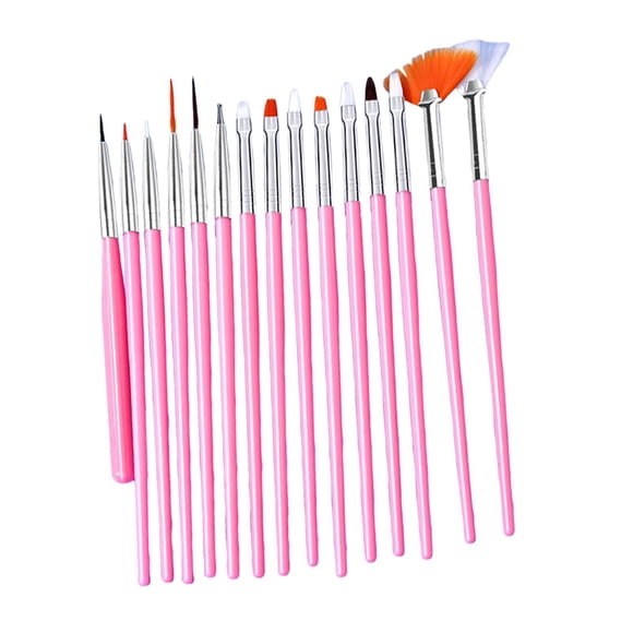 15 bolígrafos para dibujar uñas, bolígrafos para puntear uñas, gradación para mujeres, niñas, juego de herramientas para puntear arte de uñas, bolígra Rosa claro