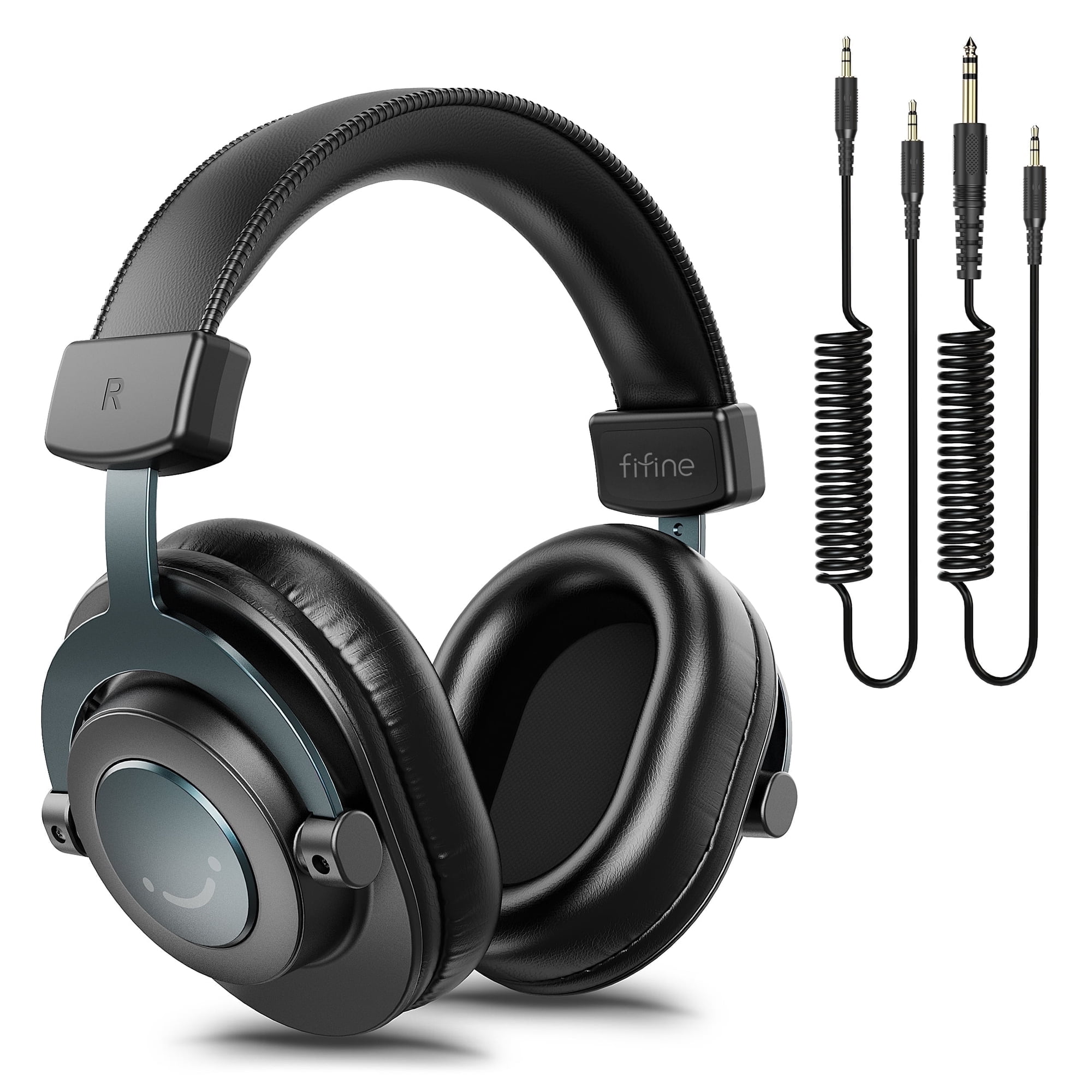 FIFINE Studio Wired Headphones for DJ, Music Monitor, Recording with 9.8ft Cable for 3.5mm/6.35mm, Over Ear, Noise Cancelling for Podcast, Streaming-H8