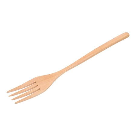 Wooden Salad Fork with Long Handle for Kitchen Use Brown Wood Ideal for Serving Fruit and Meals 10.5 inches Wooden Salad Fork with Long Handle for Kitchen Use Brown Wood Ideal for Serving Fruit and Meals 10.5 inches