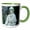 Green/White, variant on 3drose, Usa, Georgia, Savannah, Bonaventure Cemetary, Statue - Us11 Rti0016 - Rob Tilley, 11oz Two-tone Green Mug