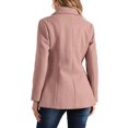 thumbnail image 3 of Abrigo de una sola botonadura con cuello Peter Pan para mujeres Inspire Chic XL Rosa, 3 of 5