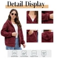 thumbnail image 5 of Cuteduck Womens Sherpa Jacket Fuzzy Fleece Zip Up Winter Hoodies Coat, S-2XL, 5 of 9