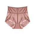 thumbnail image 2 of Fesfesfes Womens Underwear Tummy Control Womens Large Size High Waist Lace Ultra-Thin Breathable Mesh Butt Lifting And Control Panties, 2 of 3