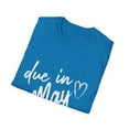 thumbnail image 4 of Due In May Baby Bump Maternity Clothes Unisex Softstyle T-Shirt, 4 of 4