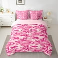 thumbnail image 2 of Feelyou Chic Camouflage Abstract Bedding Comforter Set 7pcs, Modern Fashion Camo Queen Bedding Sets, Teens Kids Boys Girls Reversible Queen Sheet Sets, Microfiber Bedroom Decor, 2 of 7