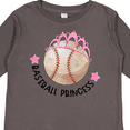 thumbnail image 4 of Inktastic Baseball Princess- Tiara Girls Long Sleeve Toddler T-Shirt, 4 of 5