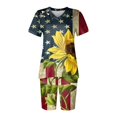 thumbnail image 4 of Birdeem Ensemble de Cyclisme Deux Pièces pour Femmes T-Shirt à Manches Courtes Col Rond + Shorts Taille Haute, 4 of 9