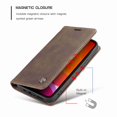 thumbnail image 3 of Dteck Case for Apple iPhone 12 Pro Max, Retro Style Wallet Phone Case Stand Credit Card Slot Premium Protective PU Leather Flip Magnetic Case Cover, Coffee, 3 of 6