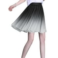 thumbnail image 2 of Women's Elegant Tulle Skirts, Gradient Color Elastic A-Line Layered Short Skirt Streetwear, 2 of 10