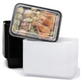 thumbnail image 1 of Paquete de 50 recipientes reutilizables para preparar comidas de 1,0 l (38 oz), con tapa, aptos para congelador, microondas y lavavajillas (1,0 l), 1 of 6