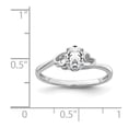 thumbnail image 2 of 925 Sterling Silver Polished White Topaz Ring Size 8 Ring for Women - .54 cwt, 2 of 2