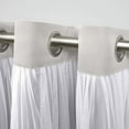 thumbnail image 3 of Exclusive Home Catarina Layered Room Darkening Blackout and Sheer Grommet Top Valance, 52"x18", Cloud Grey, 3 of 7