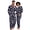 03-Navy Blue Dog, variant on Couple Halloween Pajama Sets Soft PJs Sets for Couples/Women/Men Matching Sleepwear with Pockets