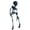 A, variant on Leeye Halloween Posable Skeleton Figurine, Articulated Skeleton Decoration for Tabletop Desk Shelf Mantel Display, White 7.87x1.97x0.39in