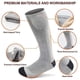 thumbnail image 3 of Calcetines eléctricos con calefacción Calcetines de calor para clima frío alimentados por batería para hombres y mujeres Montar al aire libre Camping Senderismo Montar Calcetines cálidos de invierno, 3 of 8