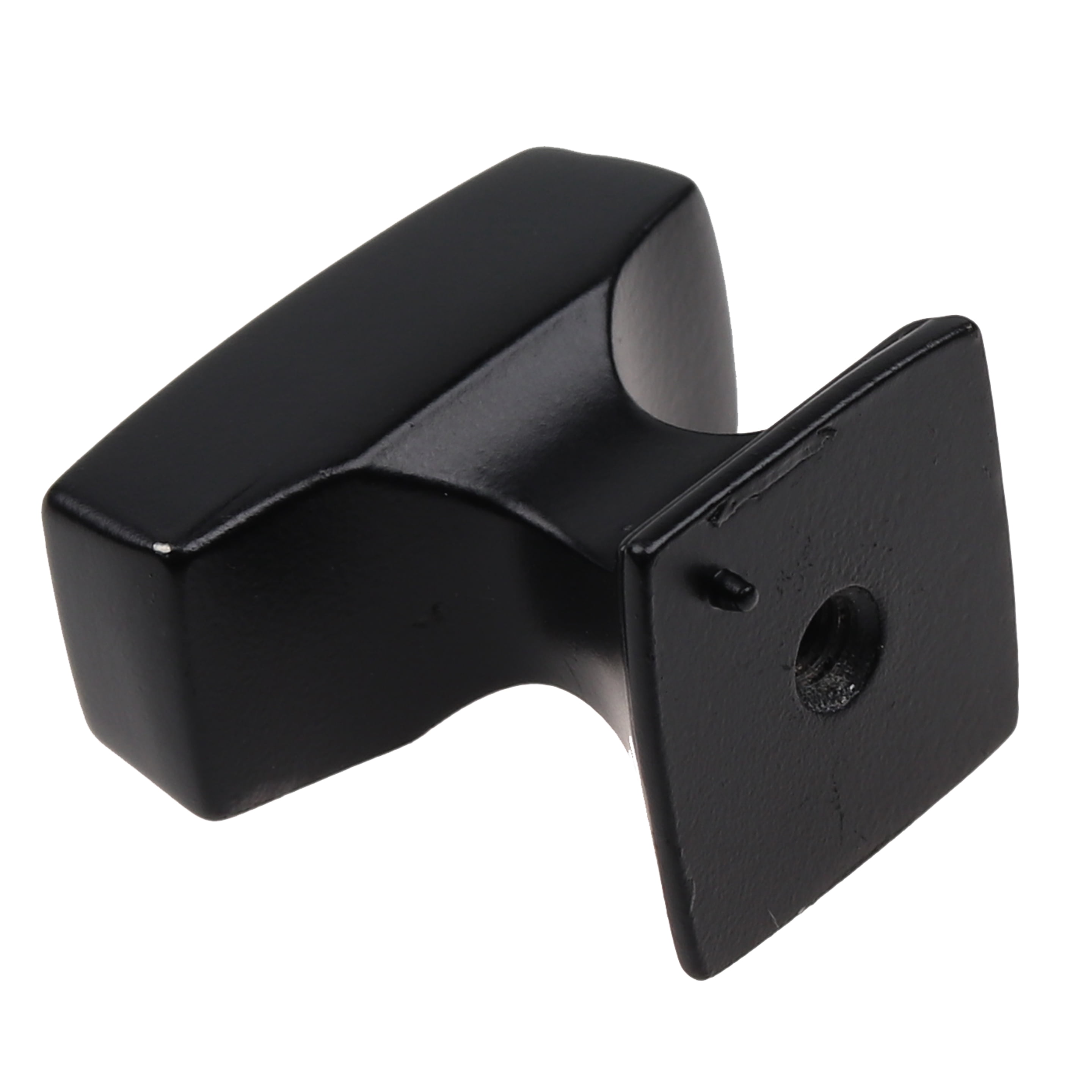 GlideRite 1-1/8 in. Transition Style Rectangle Cabinet Knob, Matte Black, Pack of 5