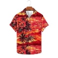 thumbnail image 2 of Txeol Offre à Durée Limitée Chemise Hawaïenne Tropicale pour Homme Coupe Ajustée Manches Courtes Décontractée Boutonnée Chemise Imprimée de Vacances à la Plage avec Poche, Multicolore, TG, 2 of 6