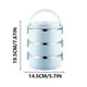 thumbnail image 3 of Caja Bento Fiambrera isotérmica portátil de acero inoxidable, tipo bento circular, ideal para la oficina y la escuela (azul, 1 unidad). Rkxzt, 3 of 9