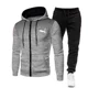 thumbnail image 3 of Chándal de moda con cremallera para hombre, Sudadera con capucha, ropa de gimnasio para Fitness, conjunto de ropa deportiva para correr, chándal para correr al aire libre, otoño e invierno, nuevo, 3 of 5
