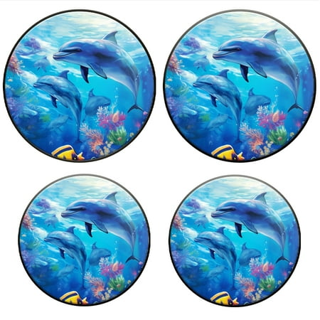 

Bahomeck Electric Stove Burner Covers Set Of 4 Dolphins Surrounded By Colorful Coral Reefs And Small Fish Metal Gas Stove Burner Covers Protecting Gas Stoves 8 Inch And 10 Inch