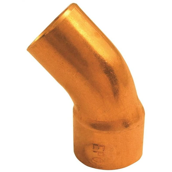 Elkhart Products Street Pipe Elbow - 1 In, 45 Deg, Copper, Sweat x FTG, 1 Copper Elbow
