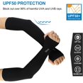 thumbnail image 3 of 6 pares de fundas de brazo negras con agujero para el pulgar para hombres y mujeres, deportes al aire libre, conducción, ciclismo, protección solar UV UPF50, mangas de compresión de refrigeración esquí esquí Gafas de esquí, 3 of 5