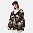 thumbnail image 3 of Fotbe Butterfly Skull Chaqueta con Protección Solar UPF 50+ para Hombre y Mujer, Camisa con Capucha y Bolsillos-3X-Large, 3 of 7