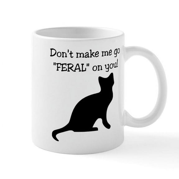 CafePress - Go FERAL Mug - 11 oz Ceramic Mug - Novelty Coffee Tea Cup