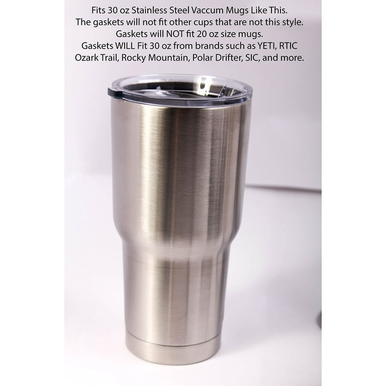 2 Pk Spill Proof Tumbler Lids with 2 O-Ring and 3 Straws 30 oz