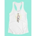 thumbnail image 3 of Hipster Deer Girl Design Tank Women -Image by Shutterstock, Female x-Small, 3 of 4