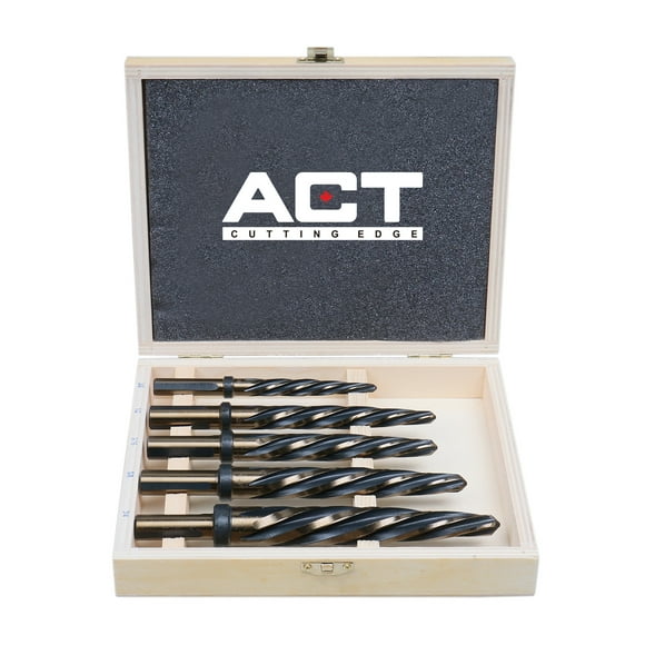 Accusize Industrial Tools 5 Pc H.S.S. Standard Spiral Flute Super Premium Car Reamer Set, 3/8", 1/2",9/16'', 5/8", 3/4", to Fit 1/2'' Shank Chuck
