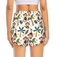 thumbnail image 4 of Fotbe Monkeys Swinging from Palms Womens High Waist Running Shorts Athletic Workout Quick Dry Shorts for Women with Pockets Gym Yoga Summer Shorts-Small, 4 of 9
