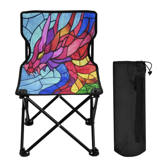 BZSMCE Camping Chairs Modern Dragon's Embrace Pattern Folding chair