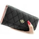 thumbnail image 2 of Cartera de mujer de cuero largo elegante embrague corona monedero tarjetero señora mujer moda embrague corona titular de la tarjeta (negro), 2 of 5
