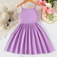 thumbnail image 4 of Gubotare Dress for Girls Girls Summer Dress Sling Dress Floral Casual Dress Spaghetti Strap Hawaiian Sundress (Purple,Size 2-3 Years), 4 of 6