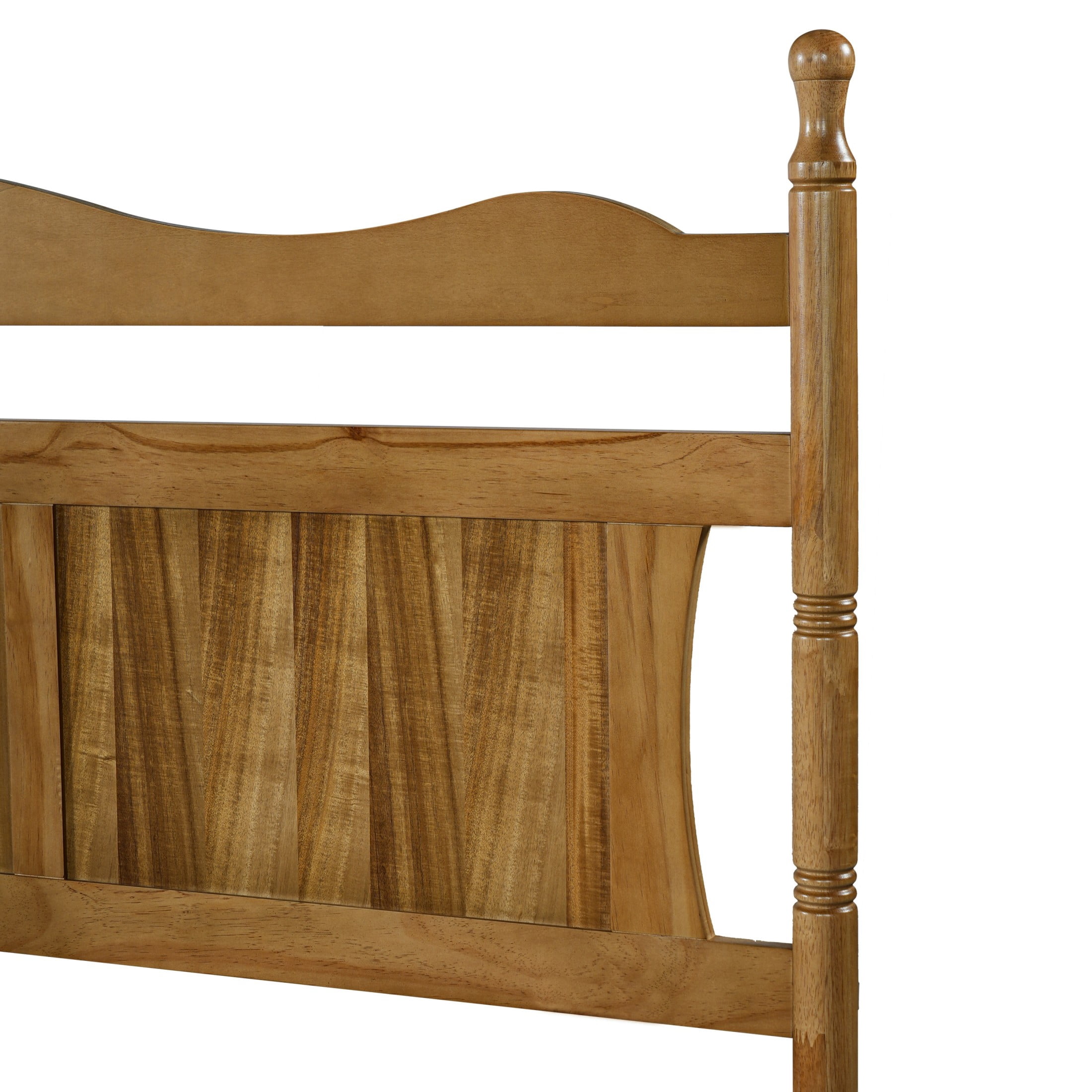 Christopher Knight Home Vintage King Solid Wood Platform Bed Frame, Curved Headboard, Natural