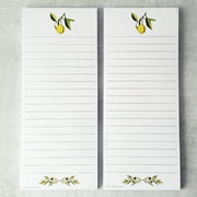 Lemon and Olive Branch Refrigerator Notepads - Set of 2